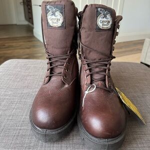 Georgia Boot Men's Dark Brown Lace-Up Boots Sz 8.5 NWT no box